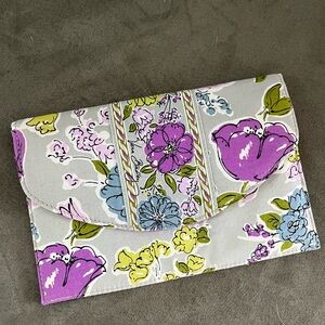 NEW VERA BRADLEY Watercolor Pattern Travel Envelope Magnetic NWOT